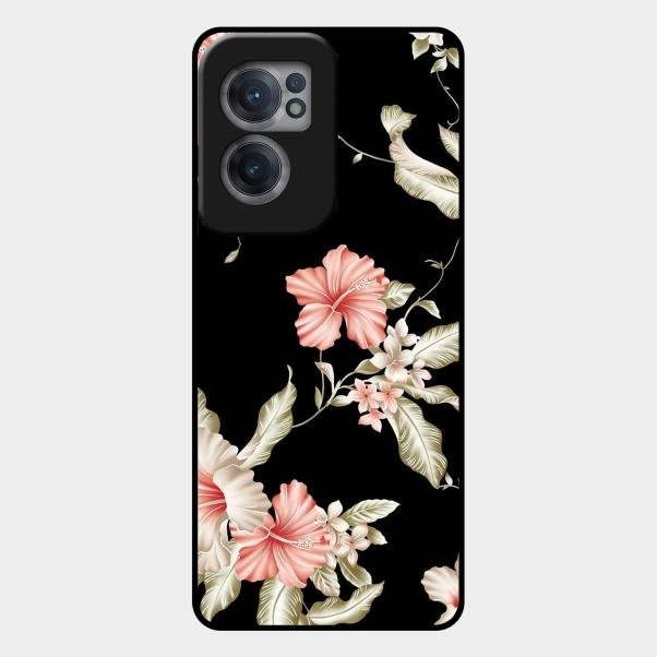 Retro Floral Glass Phone Case And For Oneplus Nord Ce 2 5G