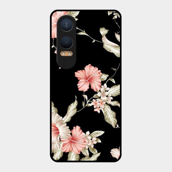 Retro Floral Glass Phone Case For Oneplus Nord Ce 4 Lite 5G