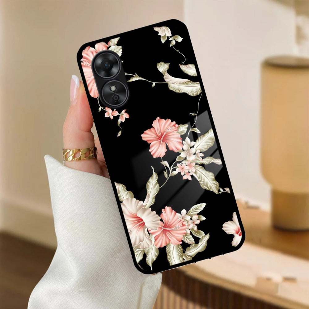 Retro Floral Glass Phone Case And For Oppo