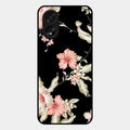 Retro Floral Glass Phone Case For Oppo A38