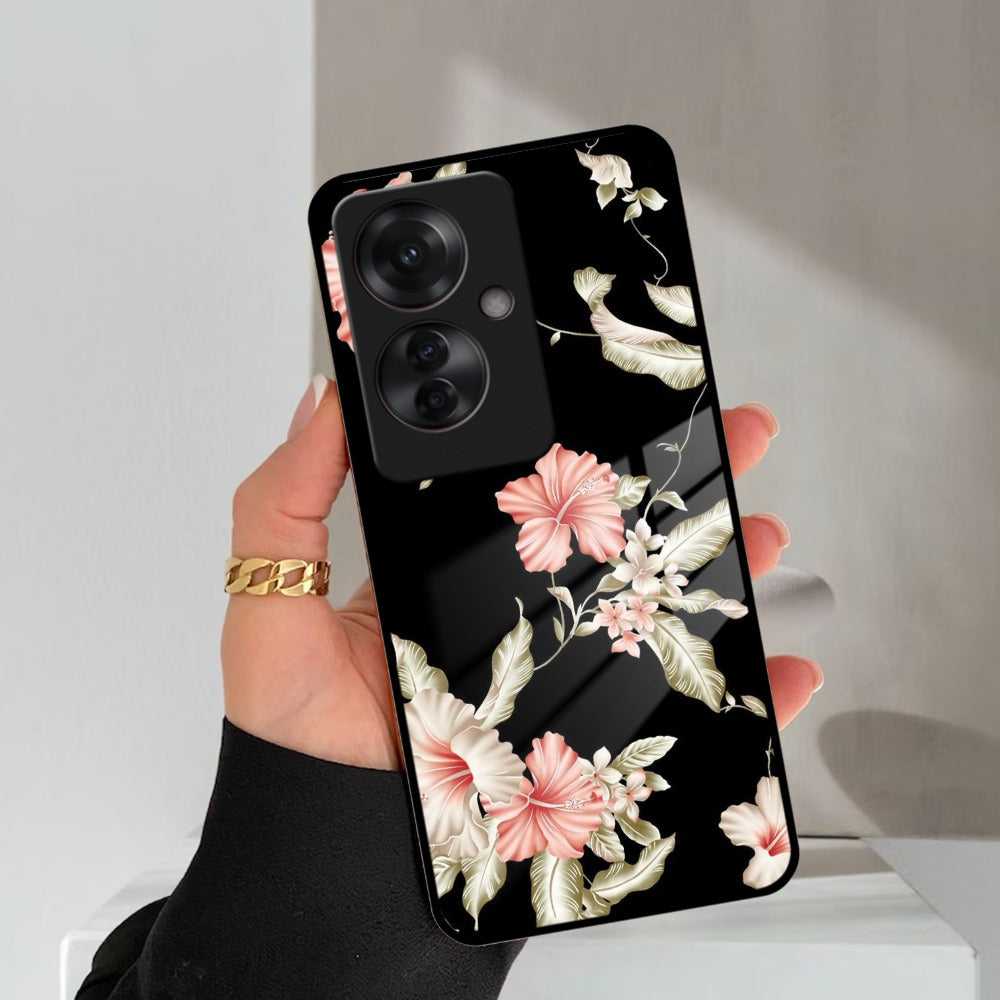 Retro Floral Glass Phone Case And For Oppo