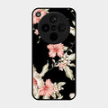 Retro Floral Glass Phone Case For Oppo Find X8 5G