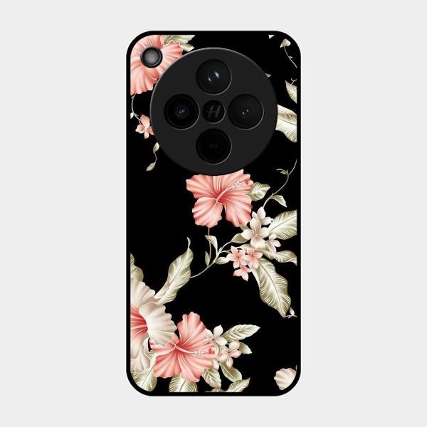 Retro Floral Glass Phone Case For Oppo Find X8 5G