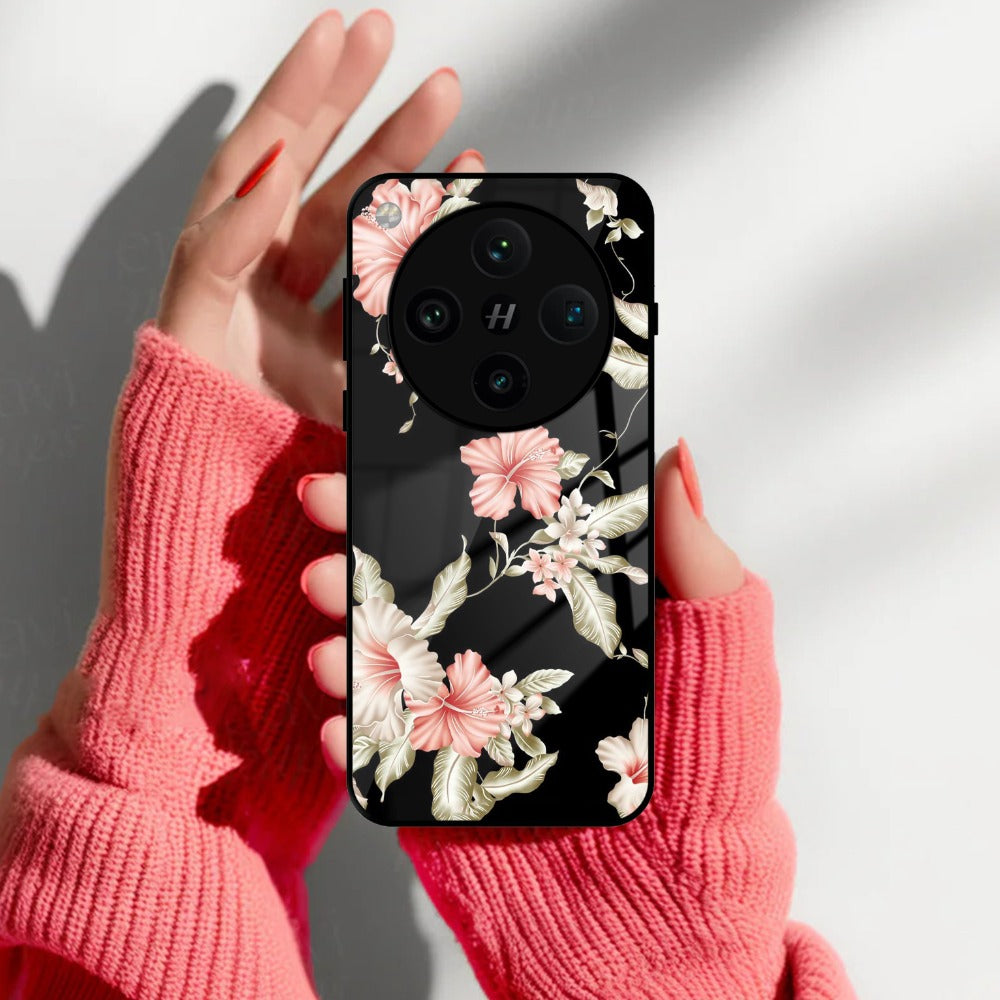 Retro Floral Glass Phone Case And For Oppo