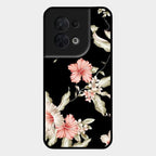 Retro Floral Glass Phone Case For Oppo Reno 8 5G