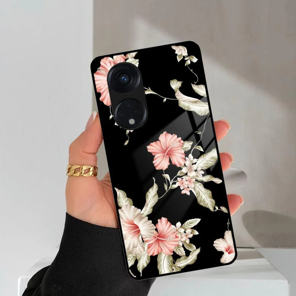 Retro Floral Glass Phone Case And Cover For Oppo - ShopOnCliQ