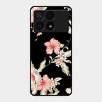 Retro Floral Glass Phone Case For Poco X6 Pro 5G