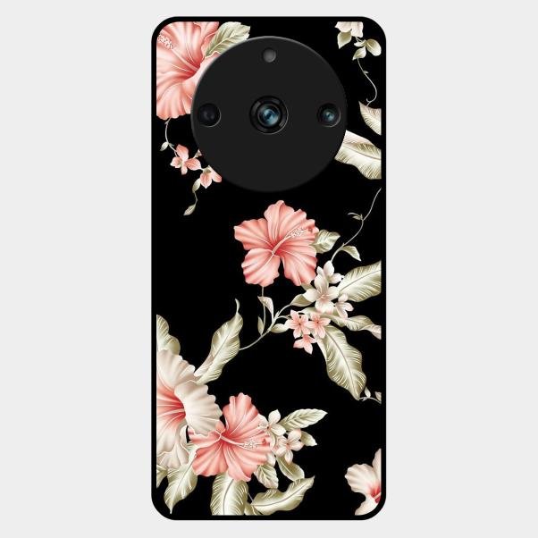Retro Floral Glass Phone Case For Realme 11 Pro Plus 5G