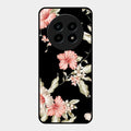 Retro Floral Glass Phone Case For Realme 13 Pro 5G