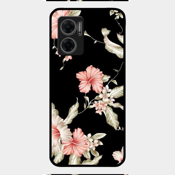 Retro Floral Glass Phone Case For Redmi 11 Prime 5G