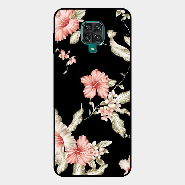 Retro Floral Glass Phone Case For Redmi Note 10 Lite