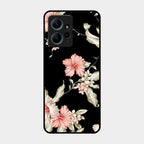 Retro Floral Glass Phone Case For Redmi Note 12 4G