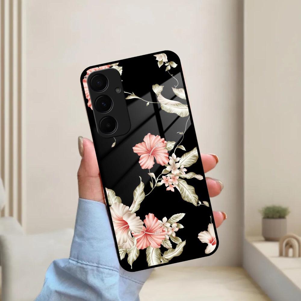 Retro Floral Glass Phone Case And Cover For Samsung