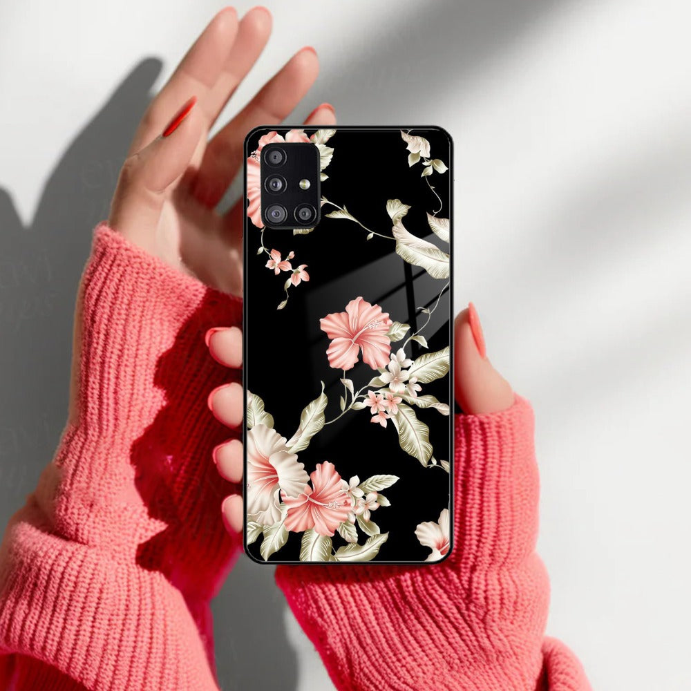 Retro Floral Glass Phone Case And Cover For Samsung