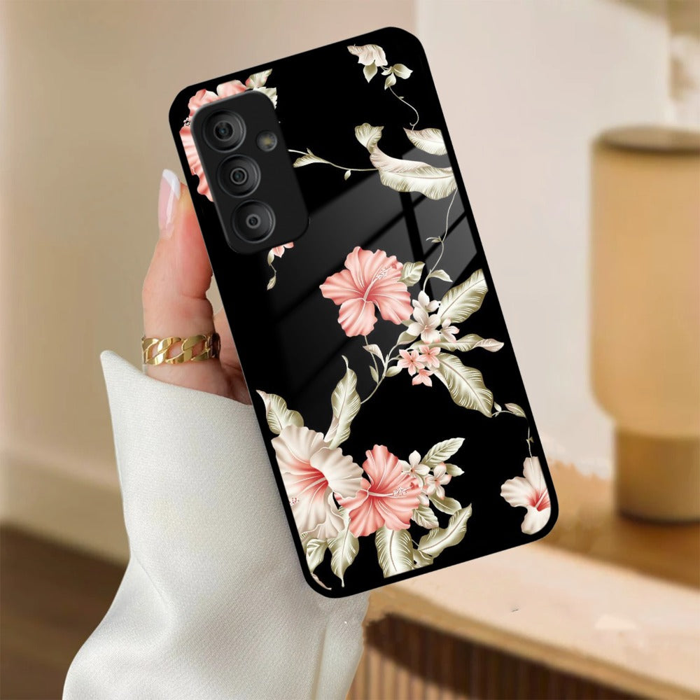 Retro Floral Glass Phone Case And Cover For Samsung