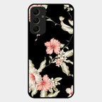 Retro Floral Glass Phone Case For Samsung Galaxy A34 5G