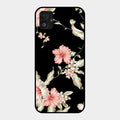 Retro Floral Glass Phone Case For Samsung Galaxy F14 5G