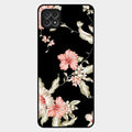 Retro Floral Glass Phone Case For Samsung Galaxy F42 5G