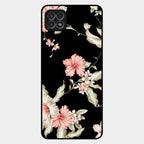 Retro Floral Glass Phone Case For Samsung Galaxy F42 5G