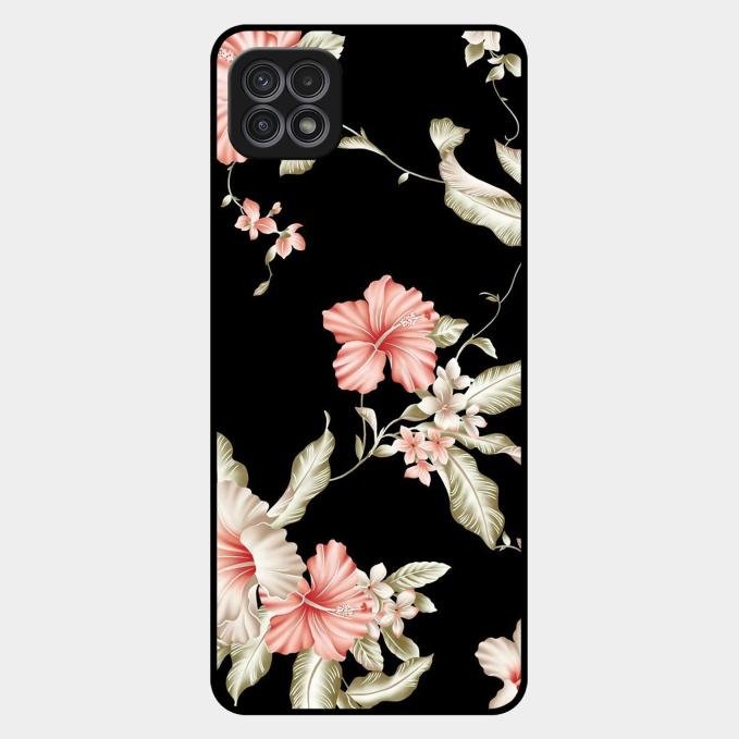 Retro Floral Glass Phone Case For Samsung Galaxy F42 5G