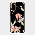 Retro Floral Glass Phone Case For Samsung Galaxy S20