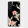 Retro Floral Glass Phone Case For Samsung Galaxy S21 Fe 5G