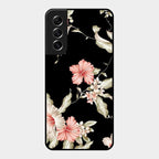 Retro Floral Glass Phone Case For Samsung Galaxy S21 Fe 5G