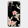 Retro Floral Glass Phone Case And For Samsung Galaxy S23 5G