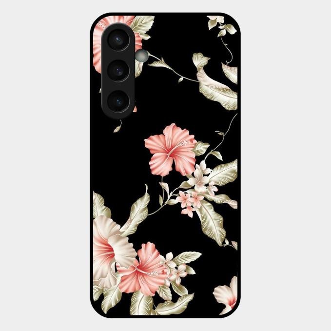 Retro Floral Glass Phone Case For Samsung Galaxy S23 Fe 5G