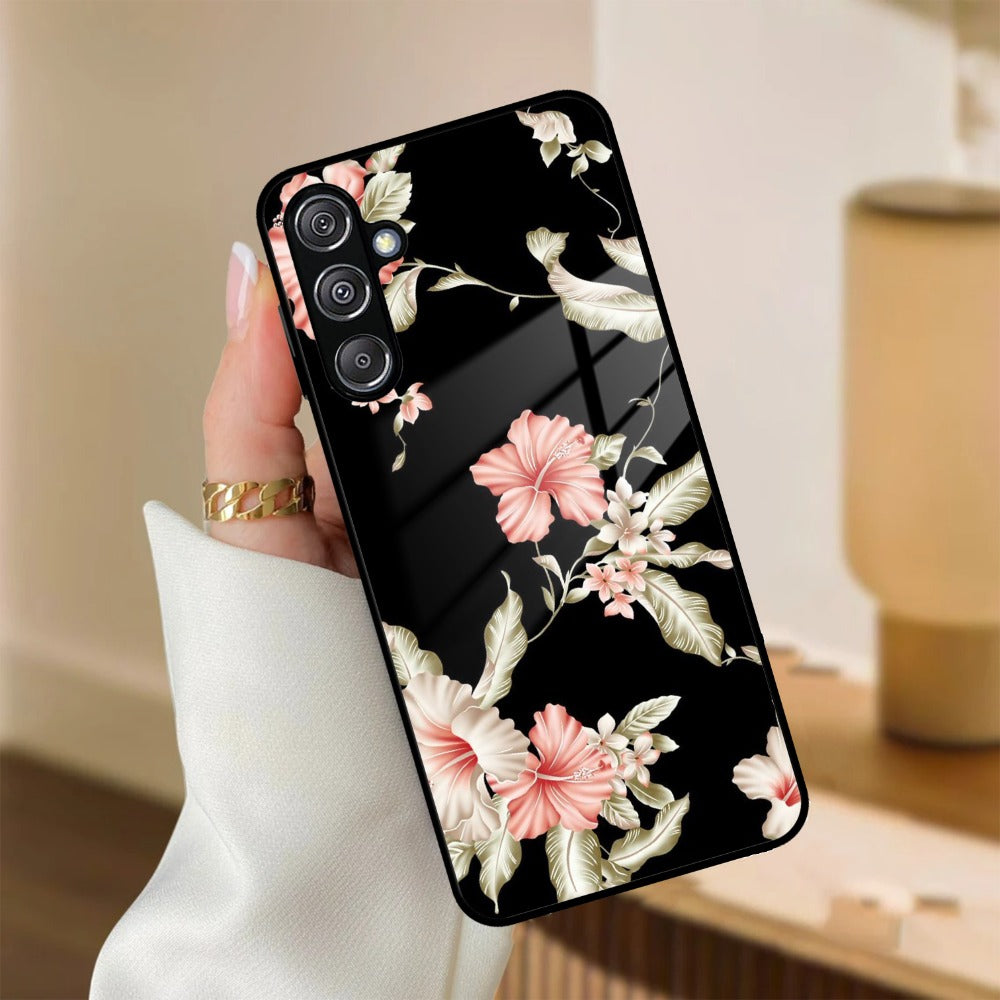 Retro Floral Glass Phone Case And Cover For Samsung