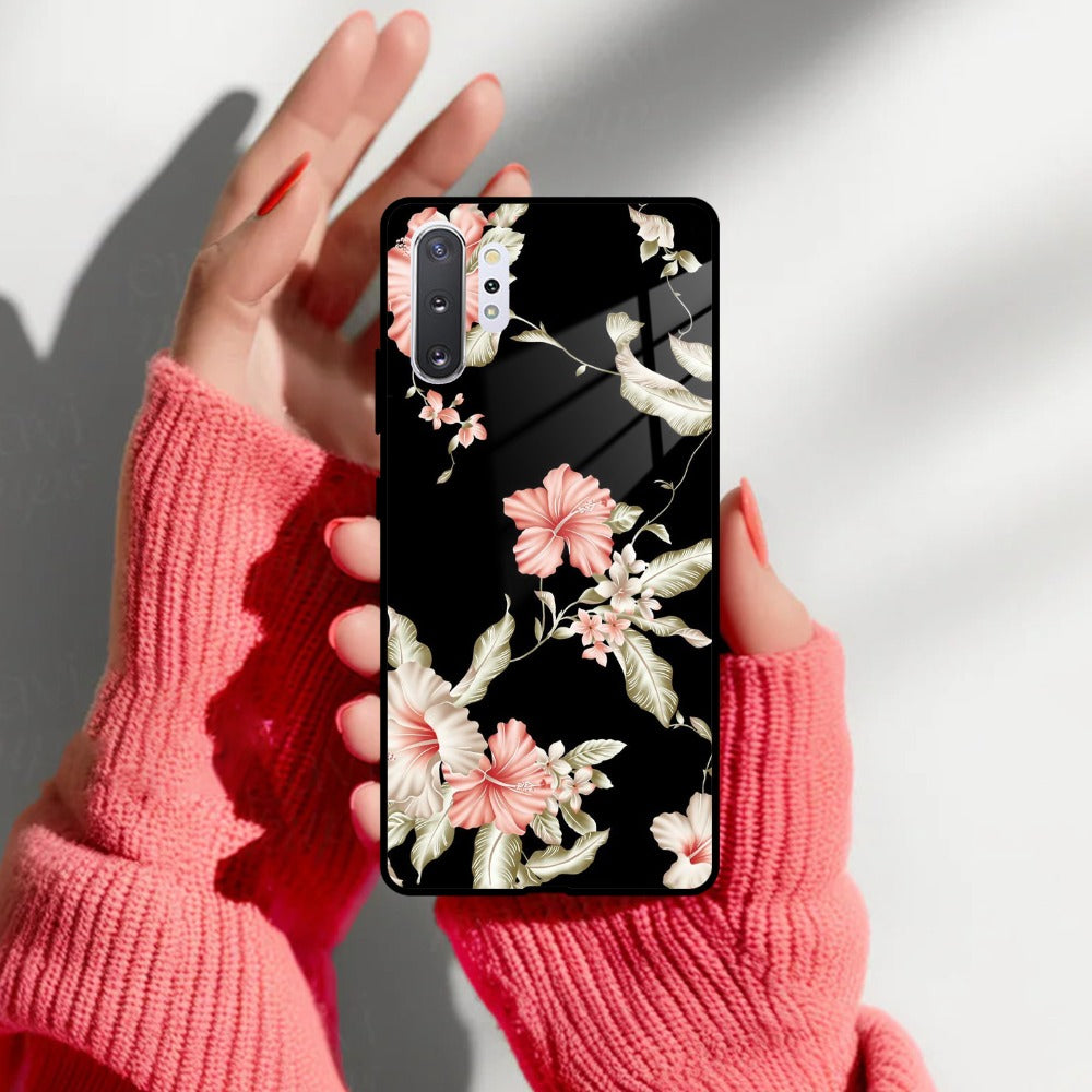 Retro Floral Glass Phone Case And Cover For Samsung