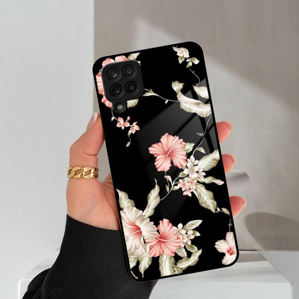 Retro Floral Glass Phone Case And Cover For Samsung