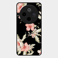 Retro Floral Glass Phone Case For Vivo T4 5G