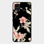 Retro Floral Glass Phone Case For Vivo V20 2021