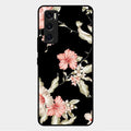 Retro Floral Glass Phone Case For Vivo V20 Se