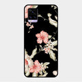 Retro Floral Glass Phone Case For Vivo V20