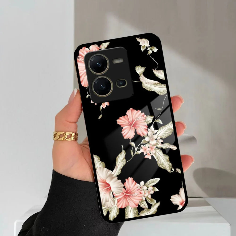 Retro Floral Glass Phone Case And Cover For Vivo - ShopOnCliQ
