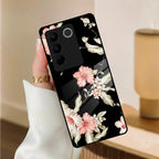Retro Floral Glass Phone Case And Cover For Vivo - ShopOnCliQ