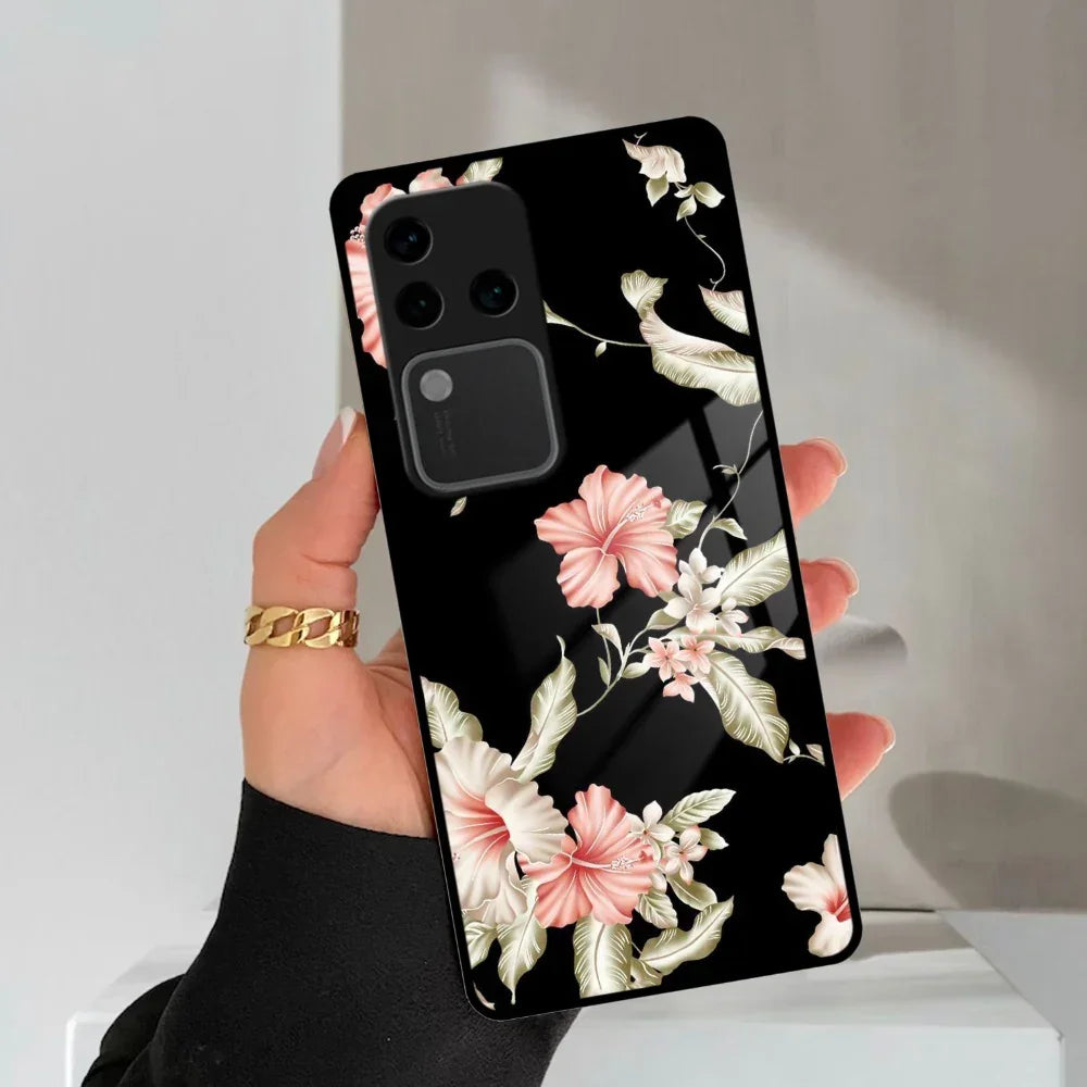 Retro Floral Glass Phone Case And Cover For Vivo - ShopOnCliQ