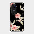 Retro Floral Glass Phone Case For Vivo V40 Pro 5G