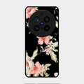 Retro Floral Glass Phone Case For Vivo X200 Pro 5G