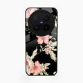 Retro Floral Glass Phone Case For Vivo X300 Pro 5G