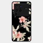 Retro Floral Glass Phone Case For Vivo X80 Pro 5G