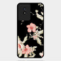 Retro Floral Glass Phone Case For Vivo Y02T
