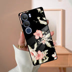Retro Floral Glass Phone Case And Cover For Vivo - ShopOnCliQ