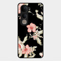 Retro Floral Glass Phone Case For Vivo Y400 5G