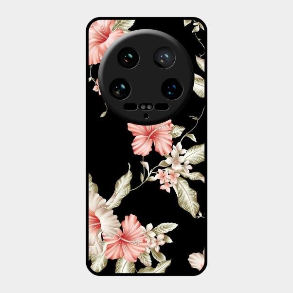 Retro Floral Glass Phone Case And For Xiaomi 14 Ultra