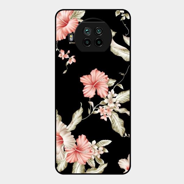 Retro Floral Glass Phone Case For Xiaomi Mi 10I 5G