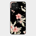 Retro Floral Glass Phone Case For Xiaomi Mi 11 Lite