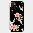 Retro Floral Glass Phone Case For Xiaomi Redmi 10 Prime